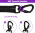 Long Dog Leash, 50 FT, Heavy Duty Rope Leash for Training, Swivel Lockable Hook, Reflective Threads, Bungee, Padded