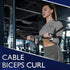 Yes4All Wide Grip Curl LAT Pull Down Bar Attachments - Rubber Handgrips/Curl Bar/Press Down for Cable Pulley System