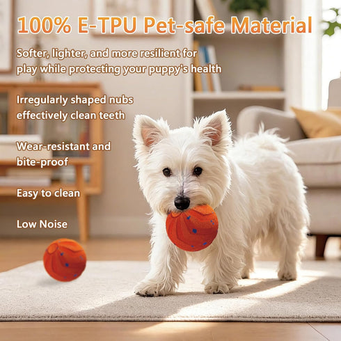 Loktoty IPX7 Smart Interactive Dog Toys Balls, Pelota Interactiva para Perros. Automatic Moving, Bouncing, E-TPU