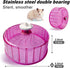 Silent Hamster Wheel, Adjustable Stand Super Silent Exercise Wheels for Hamsters, Quiet Rat Wheel (F 5.5 inch, Pink)