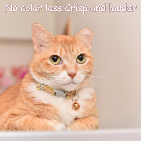8 PCS Cat Bell for Dog Collar Charm, Loud Dog Training Bell with Pet Collar Accessories for Small Dogs & Cats (Rose
