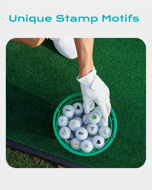 Giftspire Funny Golf Ball Stamp, Monogram Marker for Easy Identify & Reusable Personalized Golfball Stamper Marking