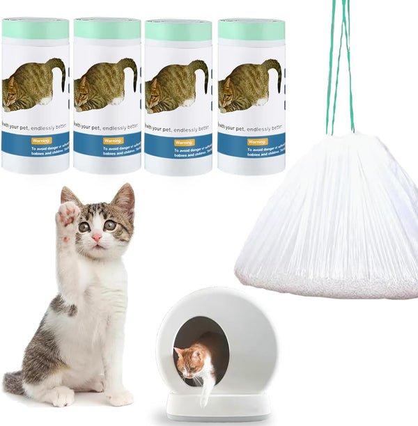 100 Count Cat Litter Liner Bags Compatible with MW-SC01/MW-SC02/MW-LR01 Self-Cleaning Automatic Cat