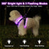 Light Up Dog Harness,Rechargeable LED Dog Harness for Small Medium Large Dogs,Reflective Lighted Safety Vest for Night