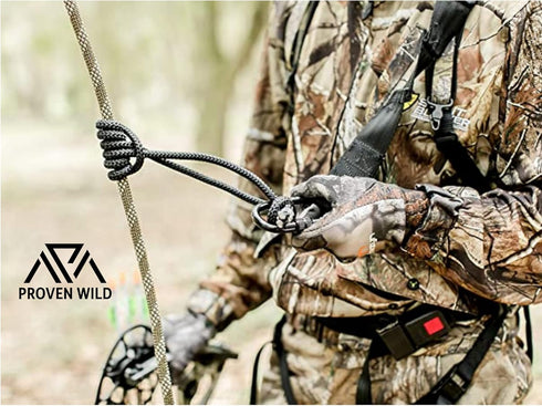 Treestand Safety Rope Lifeline System, 30ft Lifelines for Tree Stand Harness, 350 lb Rated Rope