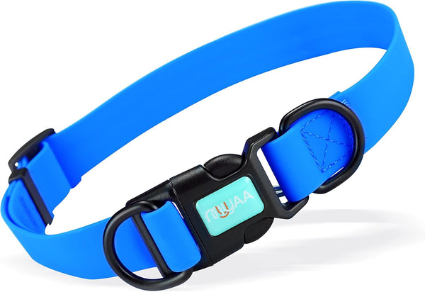 Waterproof Dog Collars, Durable Adjustable Rubber Collars for Small, Medium, Large Dogs, Easy Clean with Buckle and D