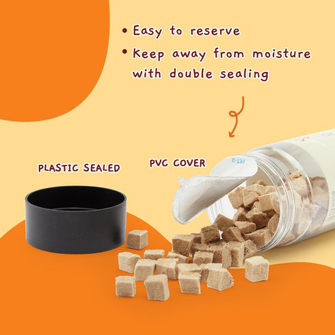 Jungle Calling Freeze Dried Dog and Cat Treats - Duck Cube, High Protein, Low Fat, Single Ingredient, 2.8 oz