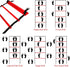 Pro Speed & Agility Training Set with 12 Rung 20ft Adjustable Agility Ladder, 12 Disc Cones, and Resistance Parachute