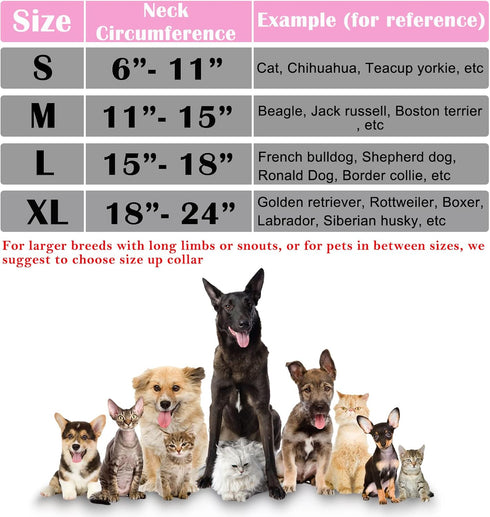 Katoggy Inflatable Dog Collar, Soft E-Collars for Dogs After Surgery, Adjustable Blow Up Donut Cone for Dogs and Cats