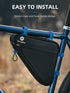 ROCKBROS Reflective Bike Frame Bag, Triangle Storage Pouch with Mesh Side Pockets for Road Mountain Cycling