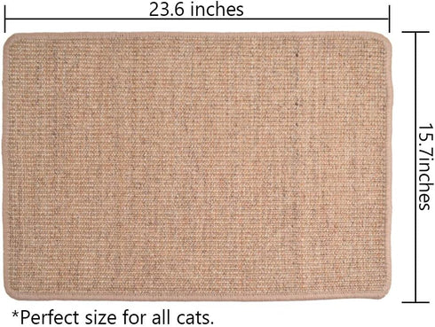 Cat Scratch Pad, Natural Sisal Cat Scratcher Mat, Anti-Slip Sleeping Carpet for Grinding Claws and Protecting