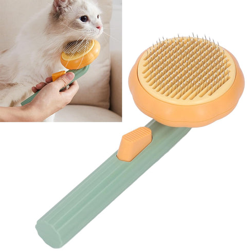Pet Grooming Brush - Portable Self Cleaning Slicker Brush for Indoor Cats, Dog Brush for Shedding Short and Long Haired