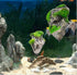 Hewnda Aquarium Decor with Suspended Rock - Floating Moss Rock Resin Stone for Fish Tank