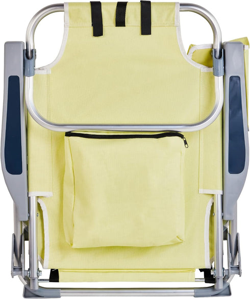 300lbs Folding Beach Chair for Adults, Outdoor Beach Portable Lawn Chair Camping Chair,High Back Chairs with Hard