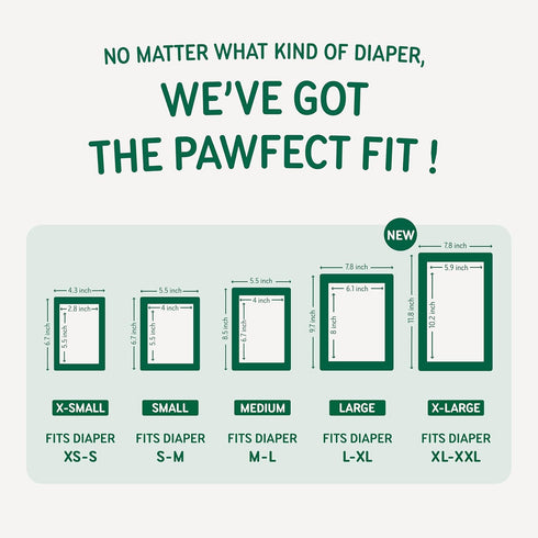Pack (25 Count), PAWPANG Disposable Dog Diaper Liners l Trial Absorbent Inserts with Odor Control for Reusable Dog