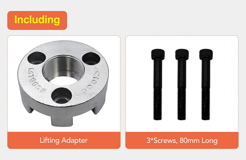 Lifting Adapter MT0025 for Yamaha 5.3 V8, 4.2 V6, F200B, F115B, F425, MT0022, Non-Verado Mercury (1.5" x16 TPI thread)