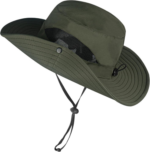 ZOORON Sun Hats for Men Women, Wide Brim Bucket Hats UV Protection UPF50+ Waterproof Boonie Hats for Fishing Hiking Camping