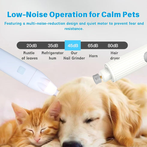 Trimmers 6 Trimmer Dog Nail and Dog Nail Grinder with Lights, Quiet Dogs Grooming Kit with Cat Paw Clipper & Pet Paw