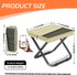 220LBS Portable Pocket Stool Seating,Ultralight Foldable Camp Stool with Compact Carry Bag, Heavy-Duty Capacity