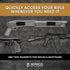 Gun Holder, Rubber Coated Magnetic Concealment Mount for Pistols, Rifles, and Shotguns for Hidden Storage