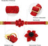 Lionheart Glory Christmas Dog Collar with Flower, Adjustable Soft Pink Collar for Large Dogs, Girl or Boy Pet Gift