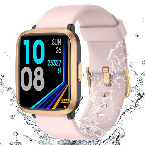 Fitness Tracker Watch - Heart Rate Monitor, Activity Tracker with Pedometer, 5ATM Waterproof Smart Watch for Health