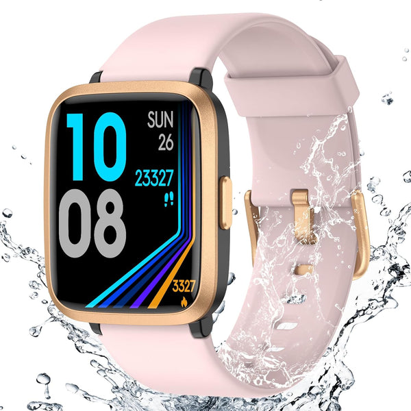 Fitness Tracker Watch - Heart Rate Monitor, Activity Tracker with Pedometer, 5ATM Waterproof Smart Watch for Health