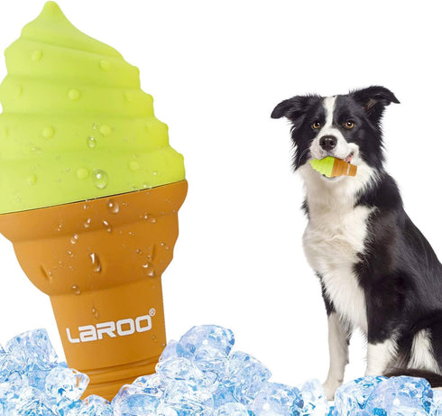 LaRoo Dogs Toys for Summer Cooling, Frozen Dog Toys, Upgraded Teething Chew Toy with Water, Prevention of Heat Stroke