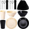 Kyraton Camping Utensils - Mess Kit for Travel, Picnic & Outdoor, Includes Knife, Spoon, Fork, Cup, Bowl & Plate