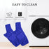 Geyecete Dog Bathrobe Towel, Fast Drying Super Absorbent Pet Bath Robe Towel for Dogs and Cats, Blue-M