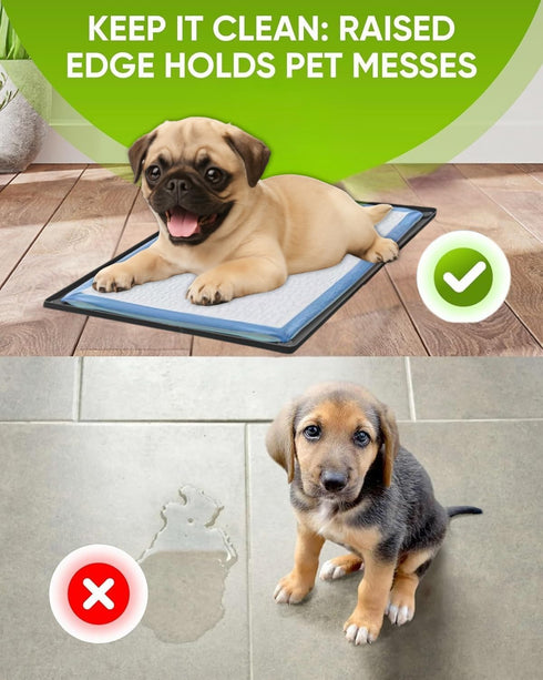 11.5 17 TidyFriend Puppy Pad Holder Tray Fits for x Pee Pads with Corner Lock Holes, Raised Edges, Non-Spill, Easy