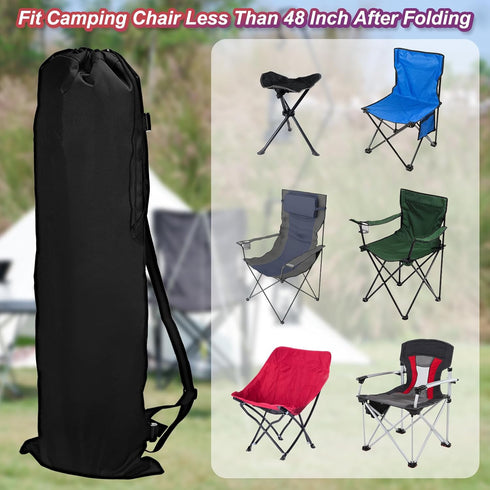 48 Inch 1 Pack 900D PATIKIL Camp Chair Replacement Bag, Foldable Camping Chair Bag Oxford Large Mouth Carry Bag