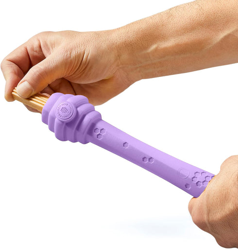 Calming Lavender Scented Hive Dog Fetch Stick for Large Breeds, Durable Toy, Floats in Water, Treat Dispenser