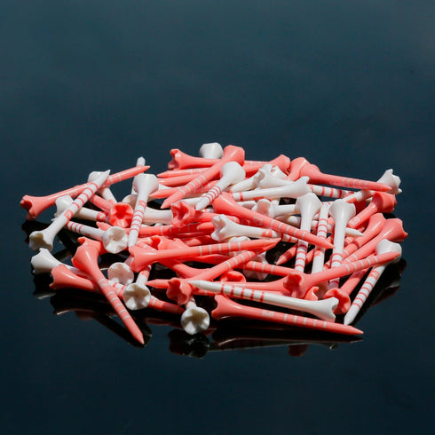 Pink White Plastic Golf Tees - Size 2-3/4 inch, Pack of 60, Perfect Funny Gift for Any Golf Fan