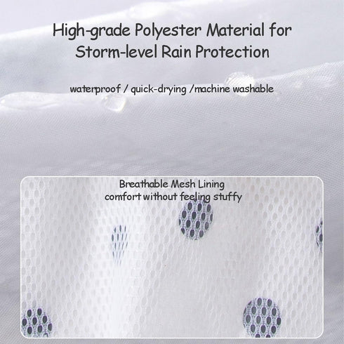 Waterproof & Quick-Drying Puppy Raincoat with Hood and Leash Hole, Cute Hooded Rain Poncho Gear for Large Dogs
