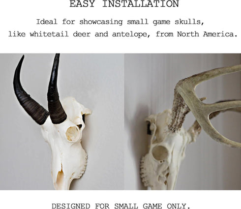 VMSIXVM European Deer Skull Mount Hanger, Euro Wall Mount Hanger for Deer Head and Other Smaller Animals, Skull Wall