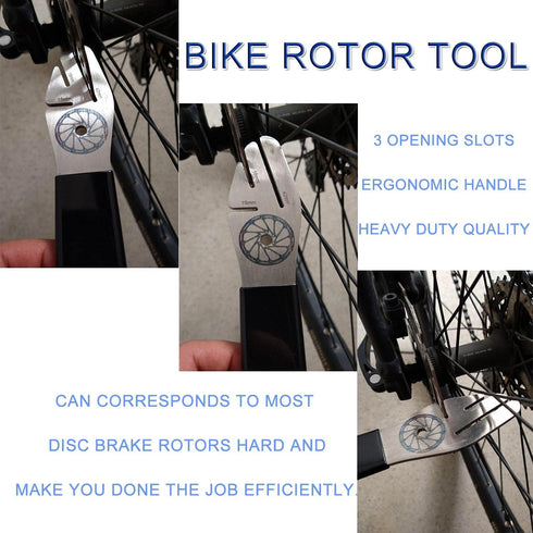 JONMON Bike Rotor Truing Fork, Bicycle Disc Alignment Wrench for Mountain and Road Bike Brake Disc Adjuster