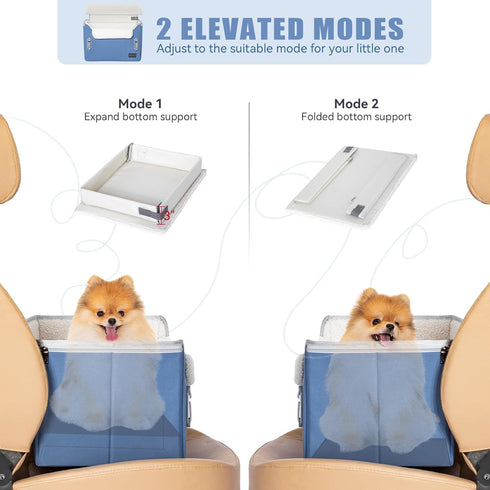 PETSFIT Dog Car Seats for Small DogsPatented Safety BucklesSafety TetherFoldable Travel Dog Booster Car Seat Reduces