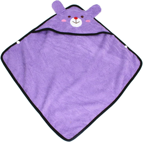 FILFEEL Pet Bathrobe Soft Strong Absorbent Fast Drying Hooded Microfiber Towel for