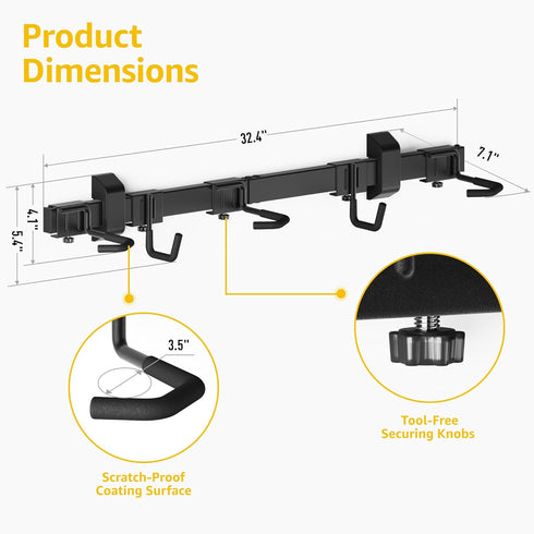 monTEK Enhanced Bike Storage Rack, Adjustable 3-Bike and 2-Helmet Hangers for Indoor Storage