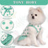 TONY HOBY Summer Dog Dress - Soft Party Dress with Polka Dots for Small Medium Dogs, White & Green