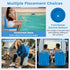 2 1 Pack) Goplus Poolside Chair for Edge of Pool, Foldable Portable Flip Seat w/Back Support & Handles, Lightweight