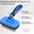 Swihauk Self Cleaning Slicker Brush - Skin Friendly Deshedding Tool for Dogs & Cats, Blue, Suitable for Shedding Pets