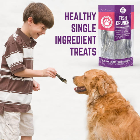 Cod Skins Dog Training Treats - All Natural & Healthy Fish Skin Snacks for Dogs, Boost Coat & Oral Health