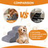 Dog Stairs for Small Dogs, 3-Step Curved Ramp for Bed, Couch, Sofa, Car, Non-Slip Bottom Design, Grey