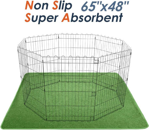 Washable Pee Pads for Dogs 65"x45"/72"x72" Extra Large Reusable Waterproof Pet Mat for Puppy Training