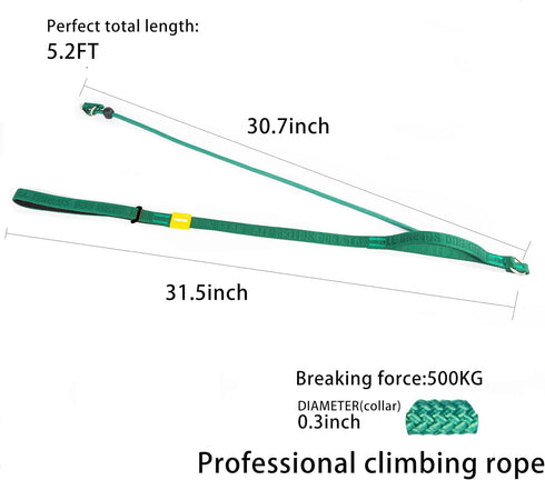 Dog Slip Lead - 5FT Fine Webbing Training Leash, Heavy Duty & Durable, Easy-Control for All Dogs (Green)