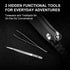 2.57" D2 G10 1094M2 Kizer Drop Bear Fixed Blade Knife, Satin Blade EDC Camping Knife with Black Handle and Hidden