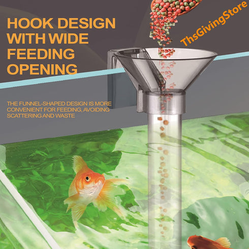 Fish and Shrimp Feeding Dish Set, Fish Tank Directional Feeding Tube Kit with Feeding Ring, Cleaning Brush