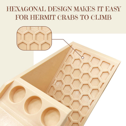 TYZEMKO 3-in-1 Hermit Crab Cave Hideout, Underground Tunnel & Climbing Toys, Reptile Tank Accessories Habitat Decor